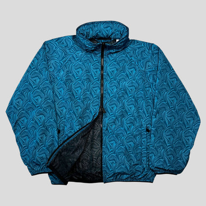 Burberry 2025 Unreleased SAMPLE Wave Print Nylon Logo Jacket - M/L | Medium, Blue