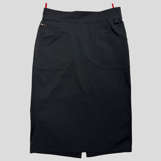 Prada Sport 00’s Nylon Stretchy Cargo Pencil Skirt - IT44 | Default Title, Black