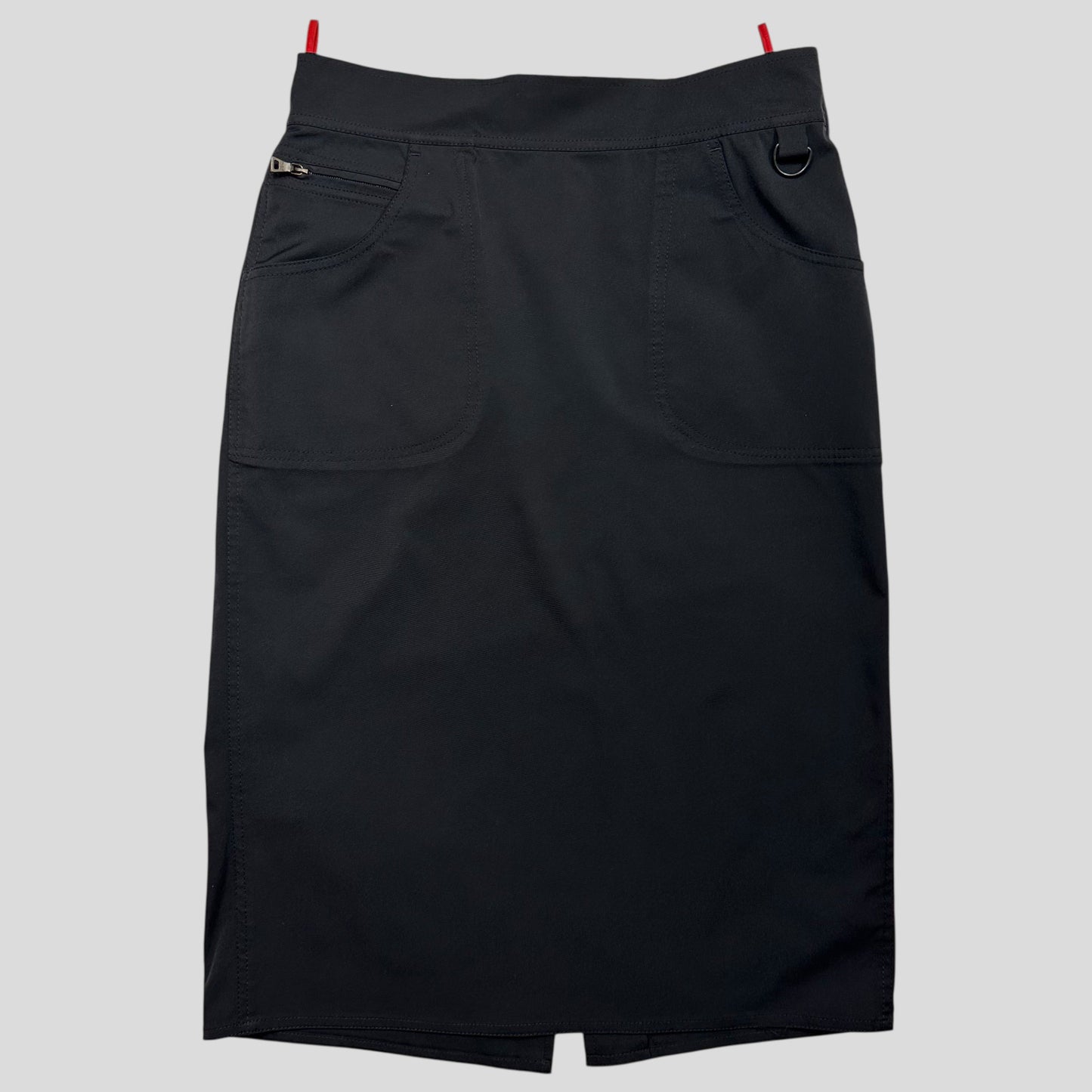 Prada Sport 00’s Nylon Stretchy Cargo Pencil Skirt - IT44 | Default Title, Black
