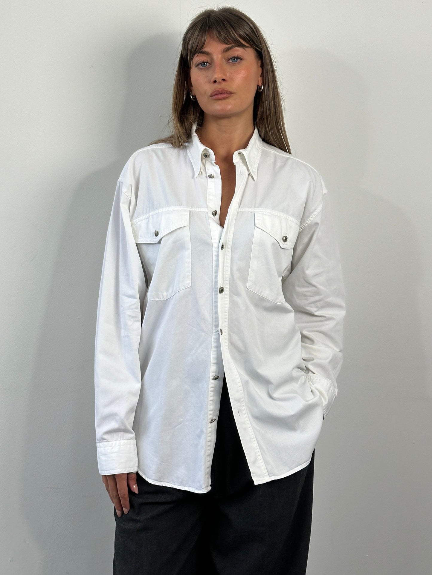 Versace Classic V2 1990s Bespoke Button Shirt - XL