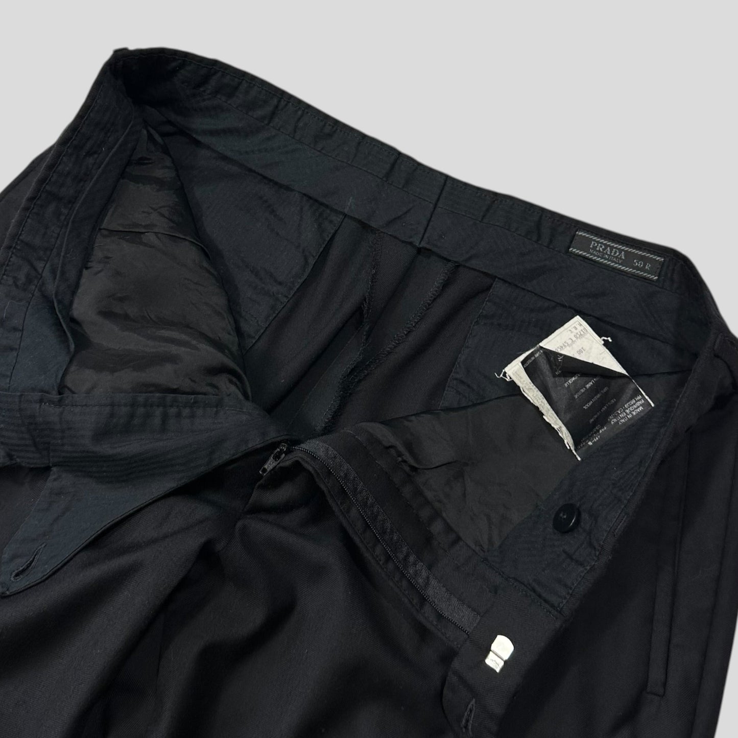 Prada 00’s Virgin Wool Black Suit Blazer + Trousers - IT50 (M/L) | Default Title, Black