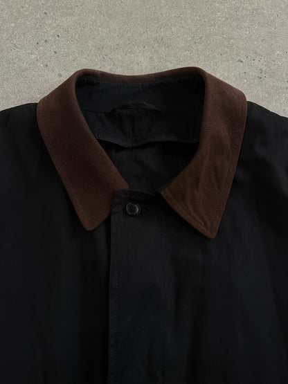 Vintage 2000s Contrast Collar Trench Coat - XL