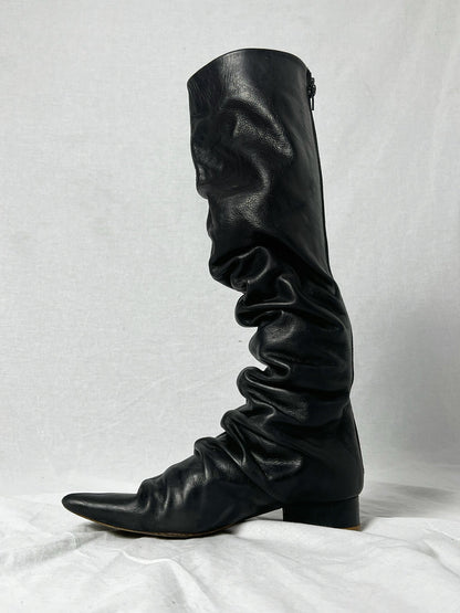 ANN DEMEULEMEESTER KNEE HIGH BOOTS | DEFAULT TITLE, Black