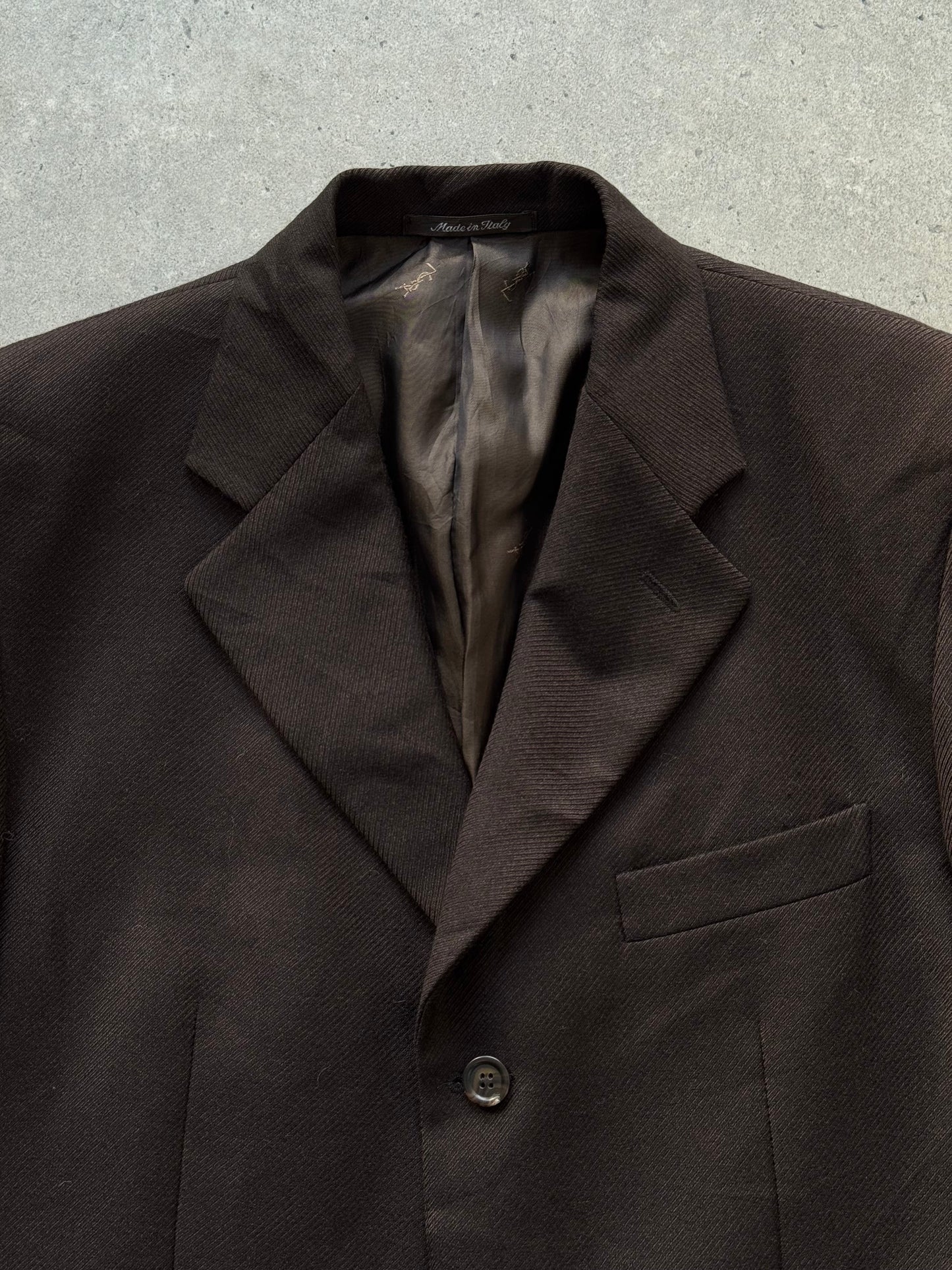Yves Saint Laurent Pour Homme 1990s Pure Wool Single Breasted Blazer - 38R/M