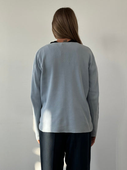 Armani Jeans Pure Cotton V Neck Jumper - L