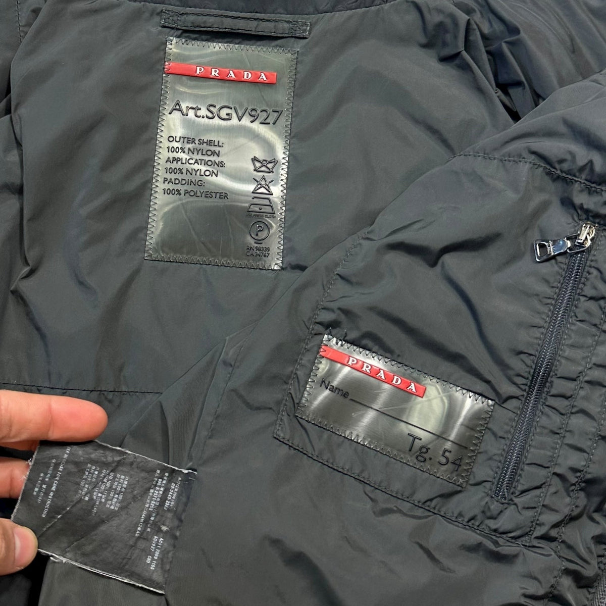 Prada Sport 2009 Nylon Panelled Technical Puffer Jacket - IT54 (L) | Grey