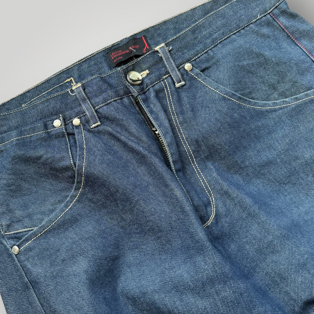 90s Levi's Engineered Jeans Twisted Denim Bootcut Jeans 31x32" | O/S, Red