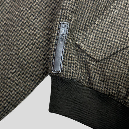 Prada Sport 2006 Houndstooth Print Padded Wool Jacket - M/L