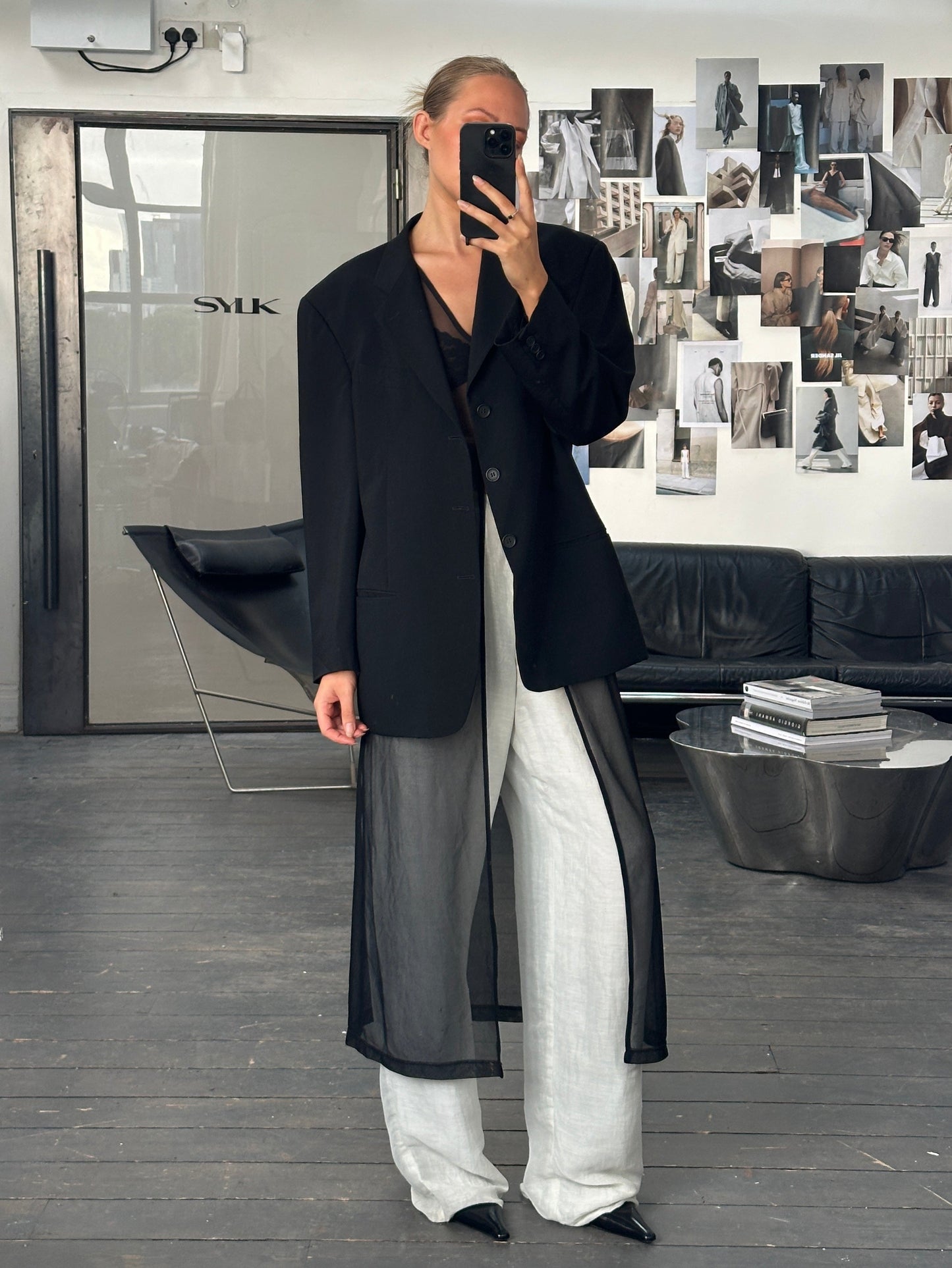 Vintage 2000s Sheer Floor Length Cardigan - S/M