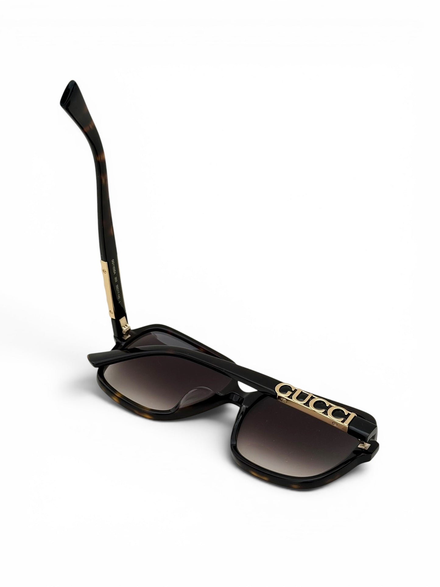2010s Gucci Spell Out Oversized Sunglasses | O/S, Brown