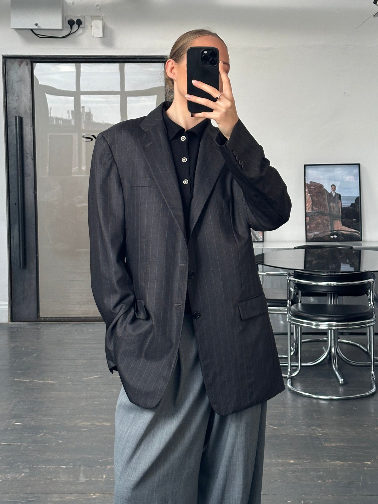 Hickey Freeman x Loro Piana 1990s Pure Tasmanian Wool Single Breasted Blazer - 42L/XL