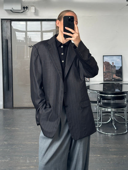 Hickey Freeman x Loro Piana 1990s Pure Tasmanian Wool Single Breasted Blazer - 42L/XL