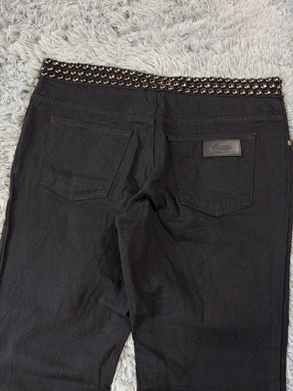 Gucci FW08 Runway Chrome Studded Rock n Roll Jeans - IT52 | O/S, Black