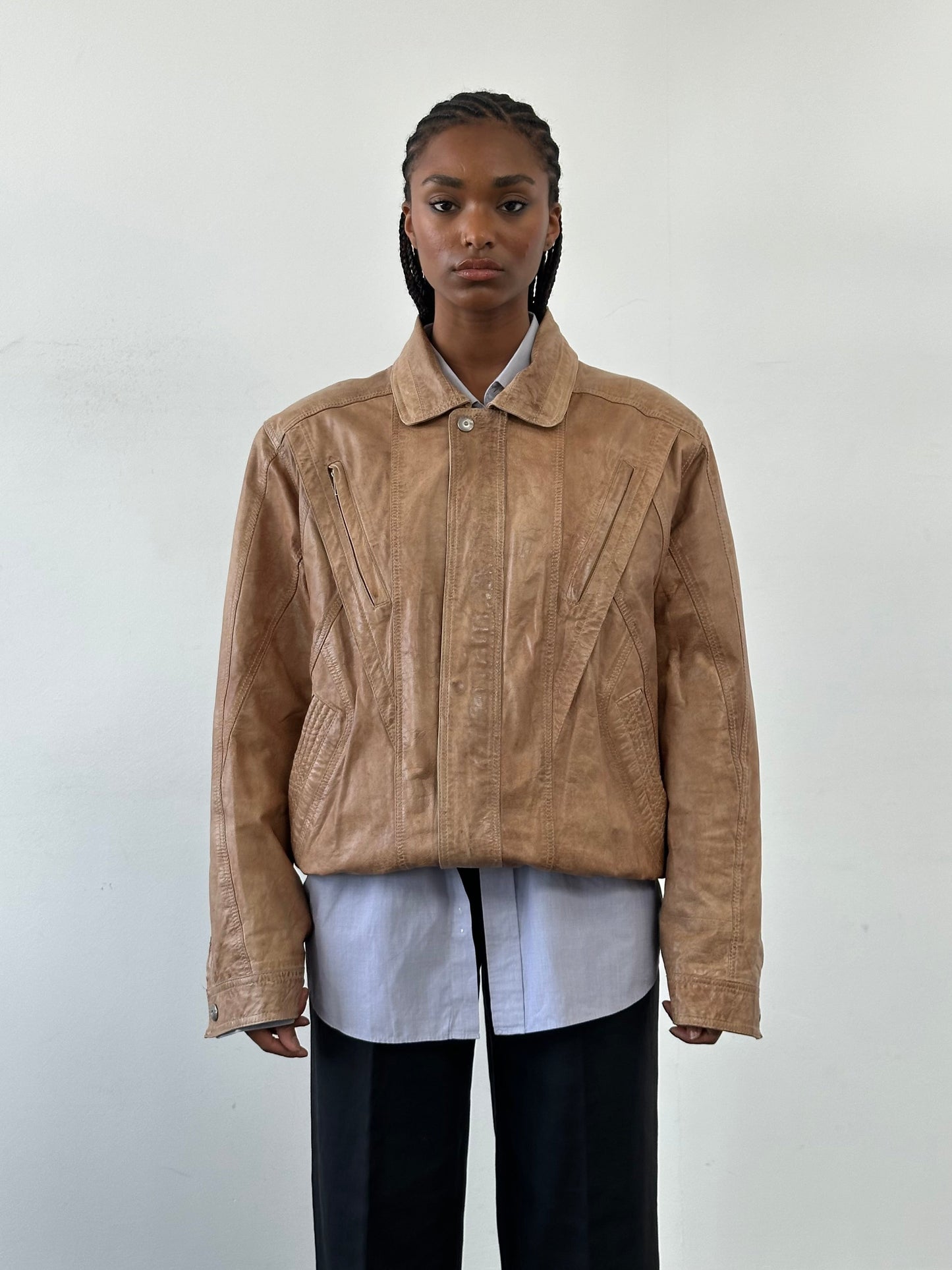 Vintage 1990’s Leather Bomber Jacket - L