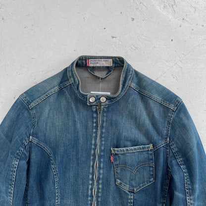vintage levis engineered jacket | Blue, Red