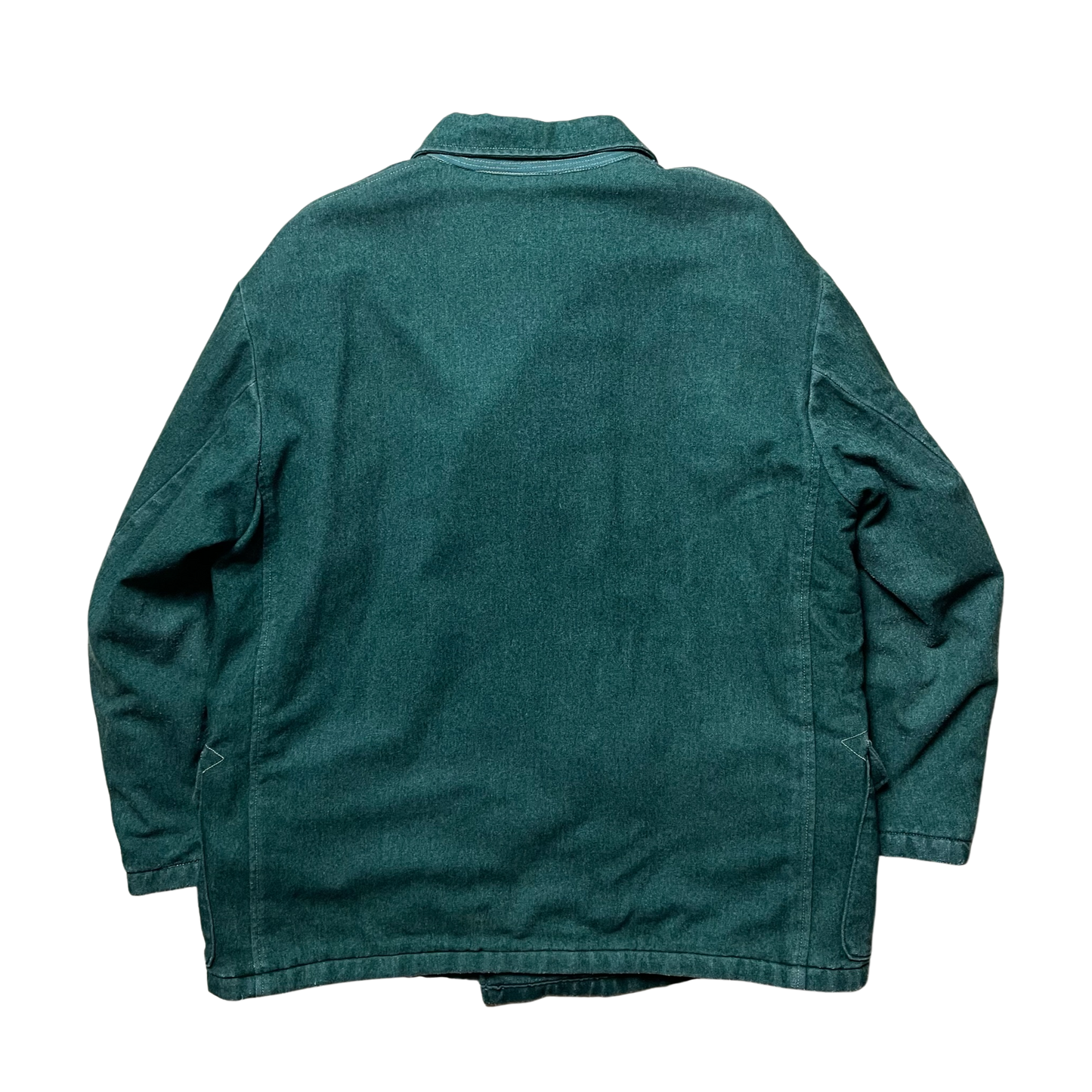 A/W 1985 Jade Green Waterproof Wool Double Breasted Pea Coat