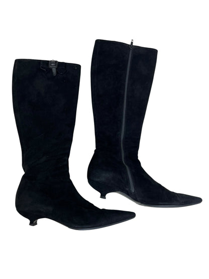 Miu Miu 2000s kitten heel boots | BLACK, Black