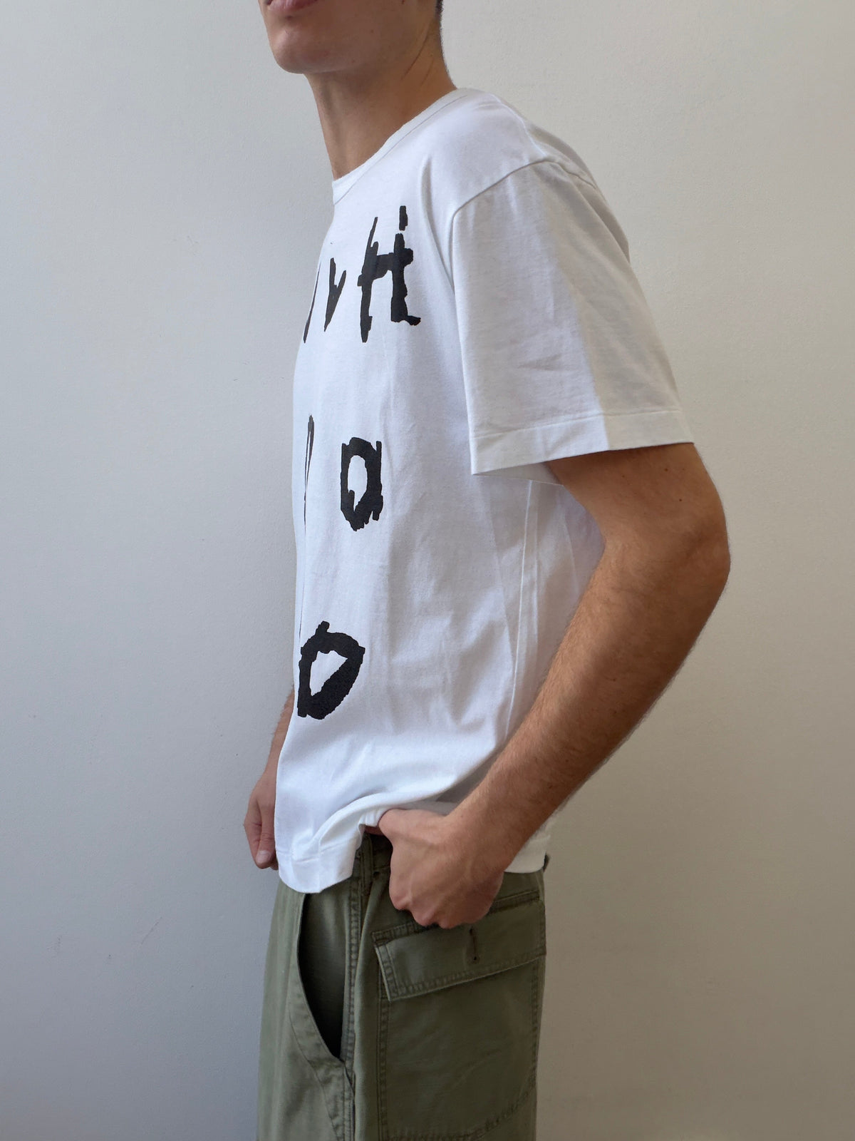 Comme Des Garçons Homme Plus X Edward Goss AW23 Graphic T-Shier | Large, White