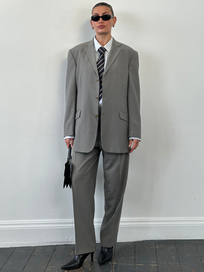 Balmain 1990s Wool Single Breasted Suit - 42R/W34