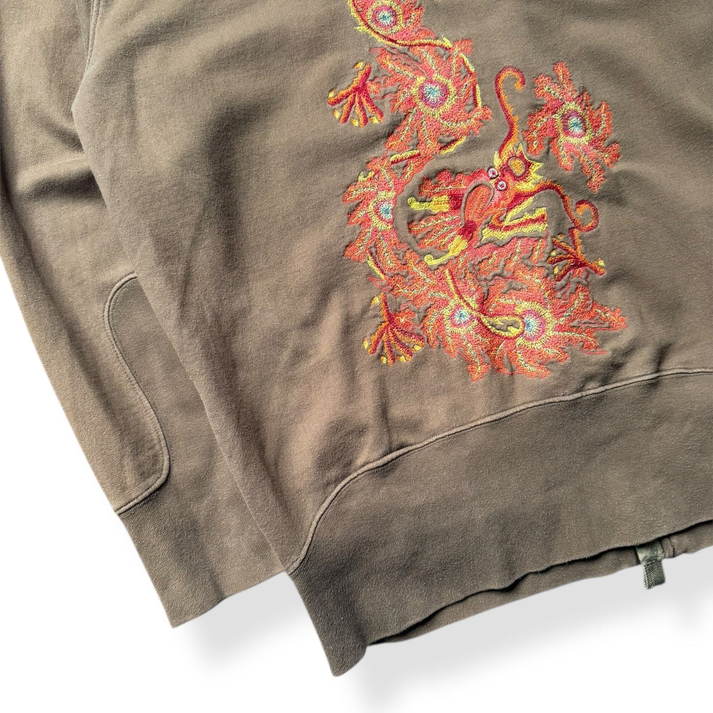 2000's Maharishi Off Centre Zip Embroidered Jumper (M) | Default Title, Multicoloured