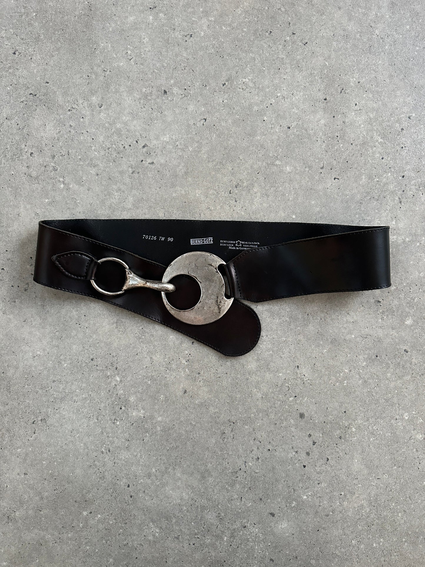 Vintage 1990s Chunky Leather Belt - W36