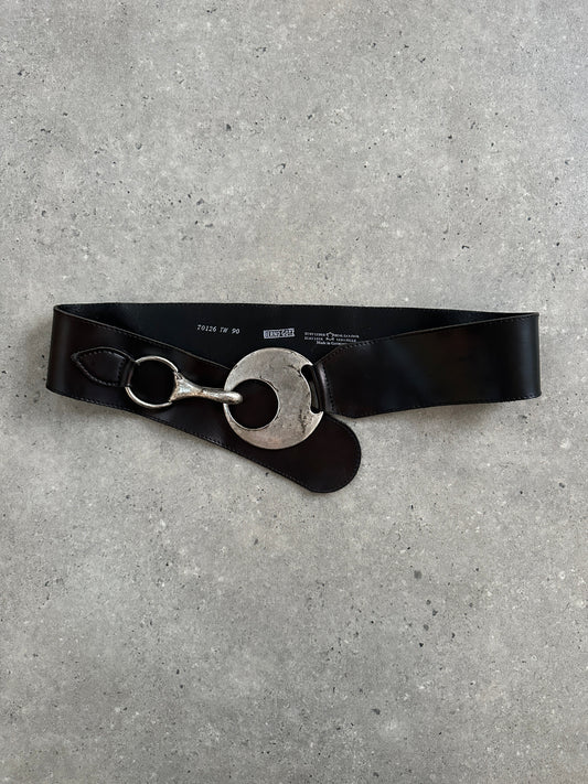 Vintage 1990s Chunky Leather Belt - W36