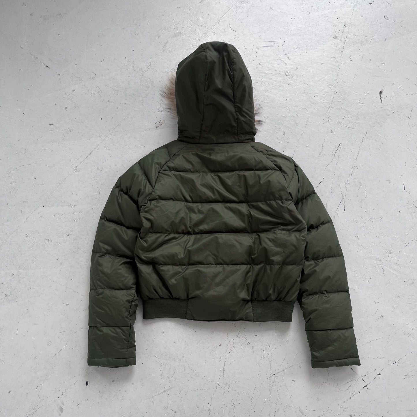 2000s moncler green fur trim puffer | Green, Green