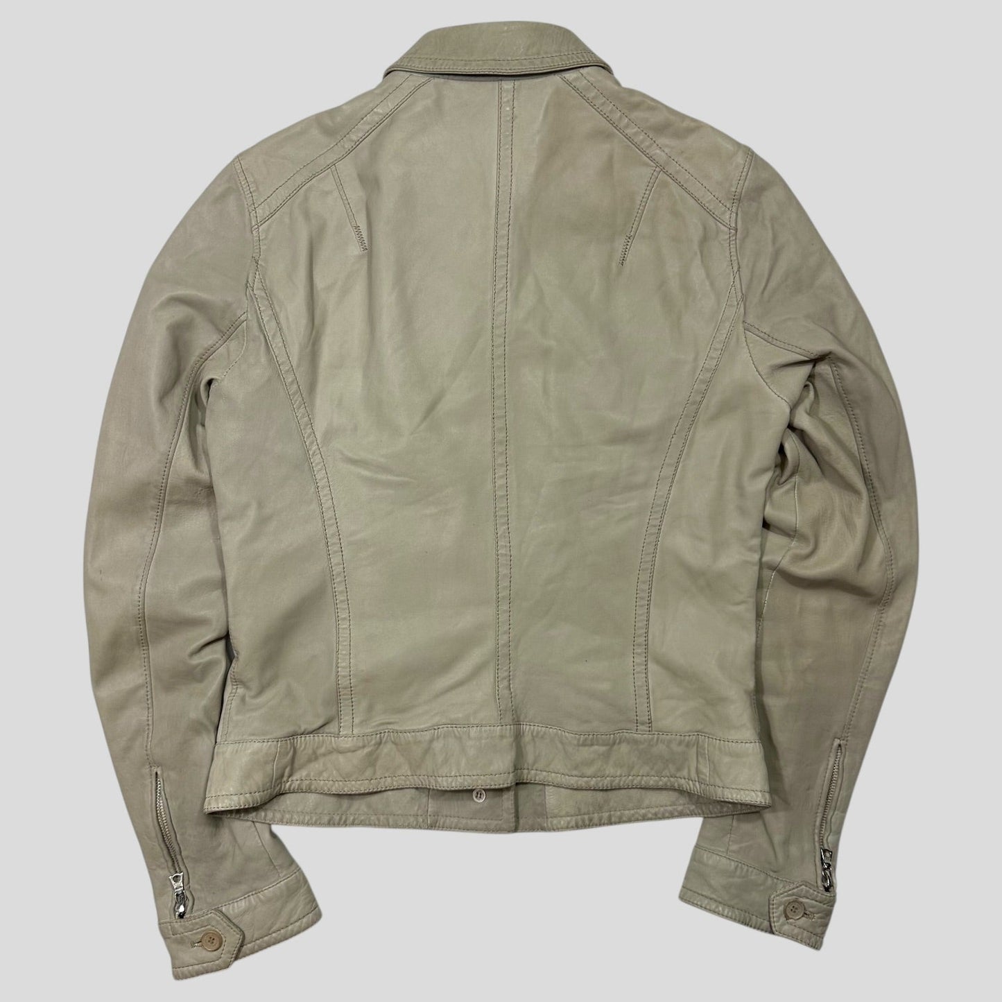 Neil Barrett 00’s Brad Pitt Leather Multipocket Moto Jacket - XS/S | Default Title, Multicoloured
