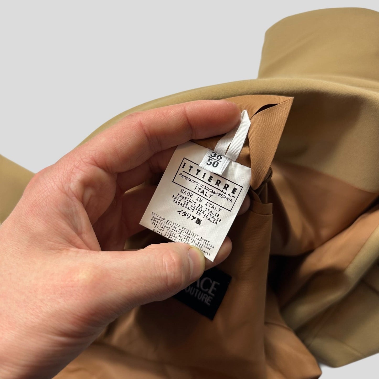 Versace Jeans Couture 00’s Camel Rayon Blazer Suit Jacket - IT50 (M/L) | Default Title, Brown