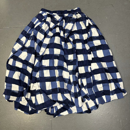 Uniqlo X Marni Checkered Skirt In Blue ( M ) - 1036 Emporium