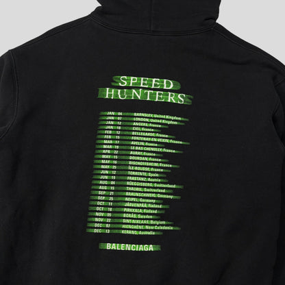 Balenciaga 2018 Speed Hunters Cropped Graphic Hoodie - S | Default Title, Black