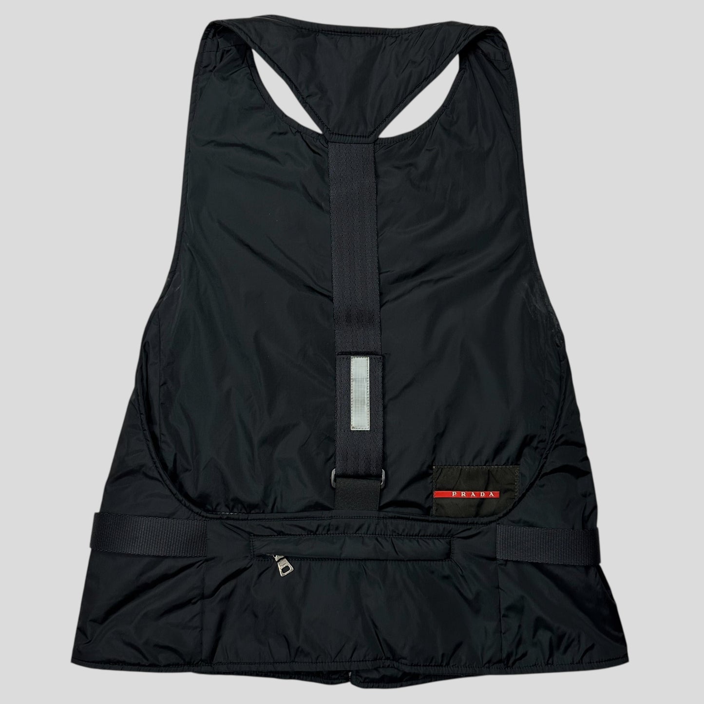 Prada Sport 1999 Padded Nylon 3M Technical Stash Vest - IT42 | O/S, Black