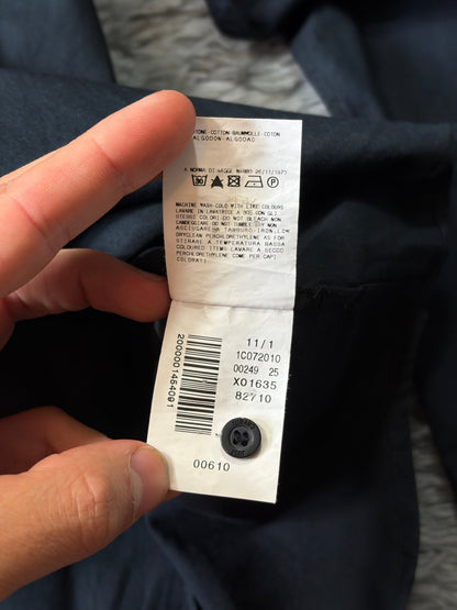 Just Cavalli 2011 Pleated Detail Button Up Shirt - M/L | O/S, Navy