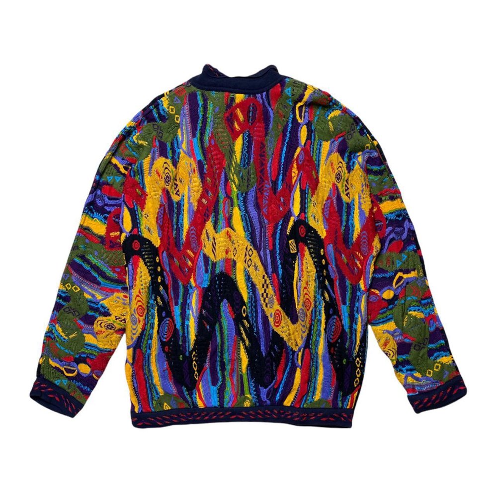 Coogi Vintage 3D Multi Colour Wool Sweater