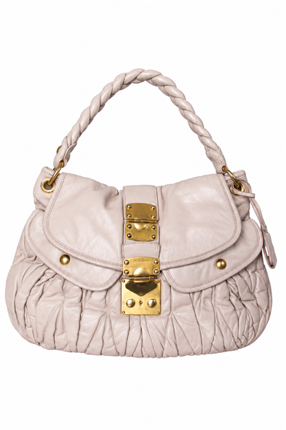 Miu Miu Matelasse Coffer Flap Pink Hobo Bag | O/S, Pink