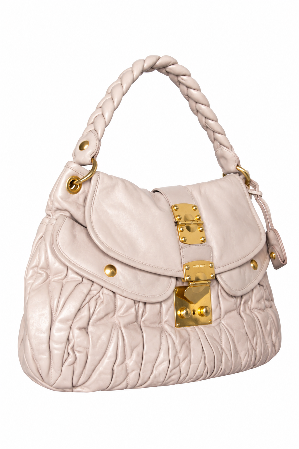 Miu Miu Matelasse Coffer Flap Pink Hobo Bag | O/S, Pink
