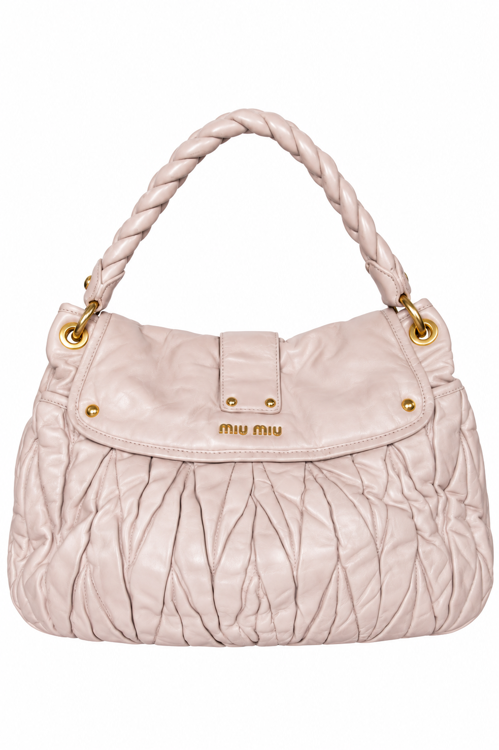 Miu Miu Matelasse Coffer Flap Pink Hobo Bag | O/S, Pink