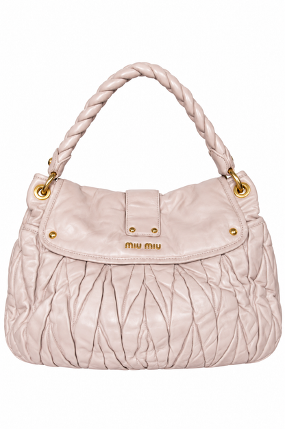 Miu Miu Matelasse Coffer Flap Pink Hobo Bag | O/S, Pink