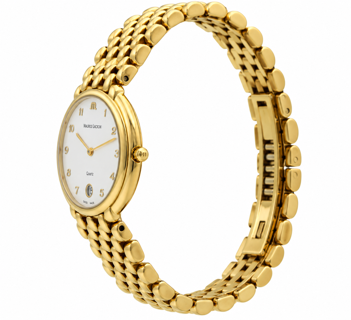 Maurice Lacroix Swiss Quartz Gold Electroplated Watch (900-MAU-M). LWM864 | O/S, Gold