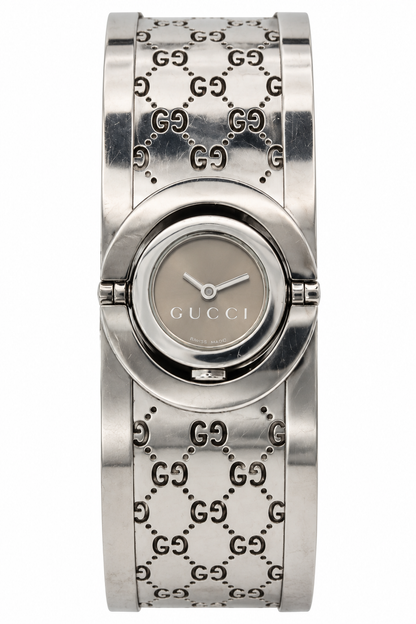 Gucci 112 Bangle Watch Silver-Tone Quartz (1523-GUC-L). LWM864 | O/S