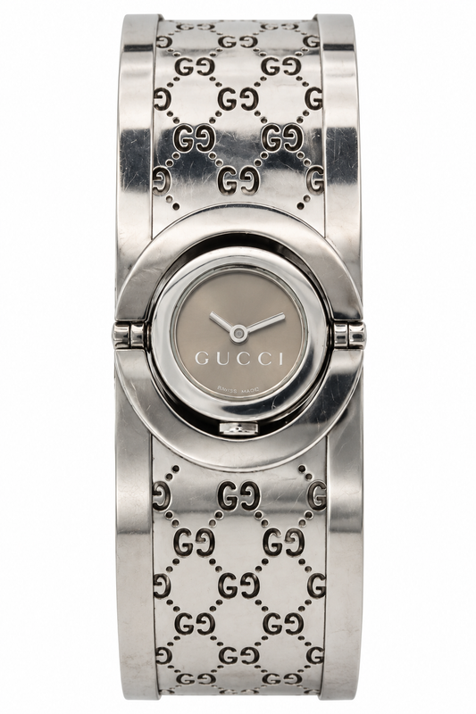Gucci 112 Bangle Watch Silver-Tone Quartz (1523-GUC-L). LWM864 | O/S, Silver