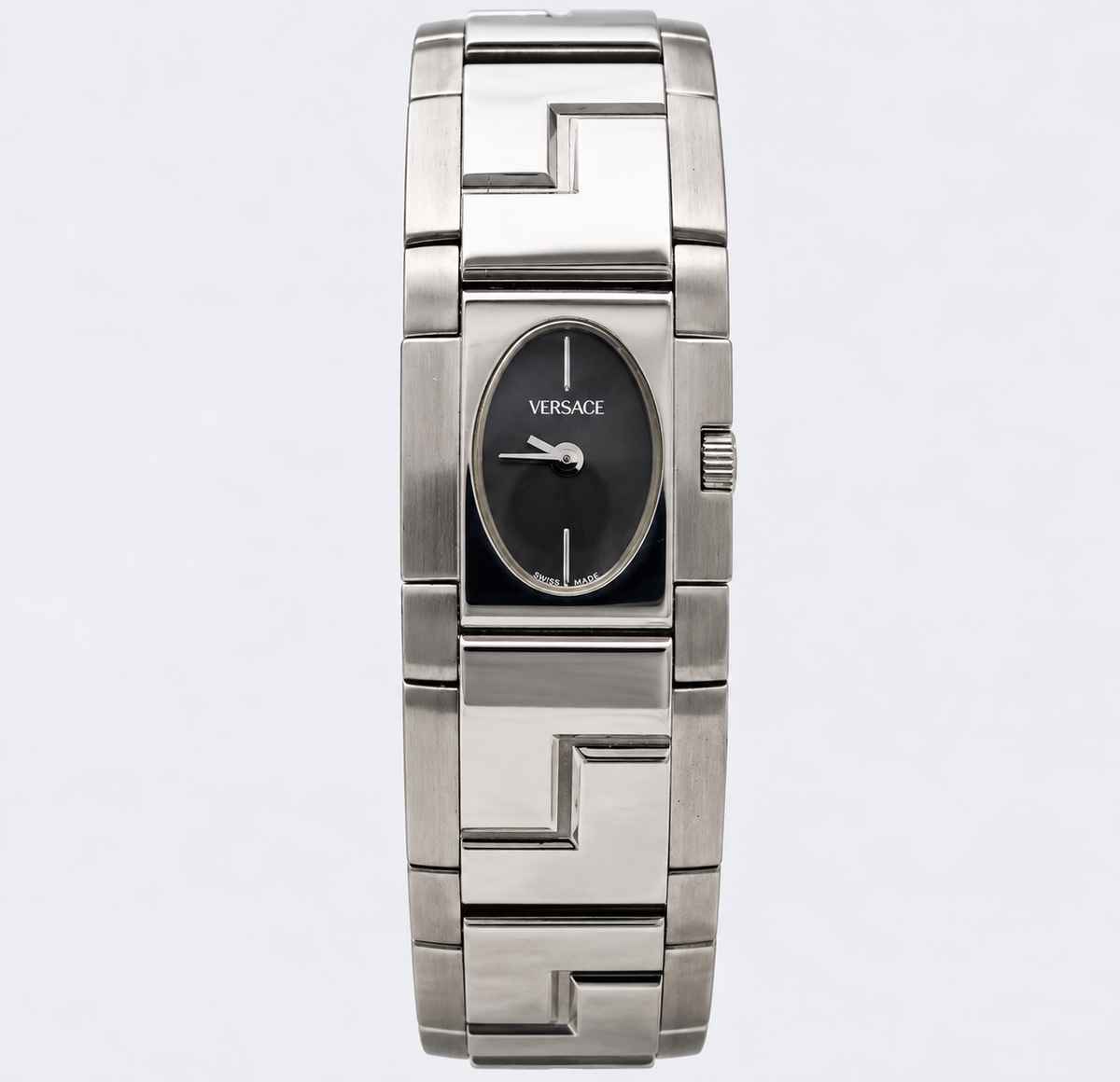 Versace ESQ99 Black Dial Greca Steel Bracelet Watch(752-VER-L). LWM864 | O/S, Black