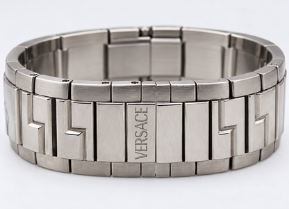 Versace ESQ99 Black Dial Greca Steel Bracelet Watch(752-VER-L). LWM864 | O/S, Black