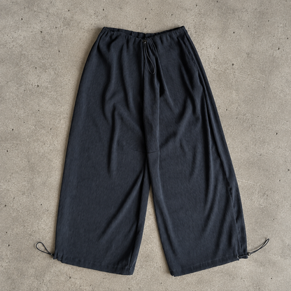 VT Rework : Custom Order Balloon Mens Trousers | Deadstock Japanese Oversized Fabric, Dark Grey