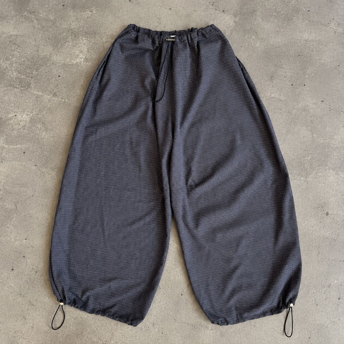 VT Rework : Custom Order Balloon Mens Trousers | Deadstock Japanese Oversized Fabric, Dark Grey