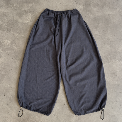 VT Rework : Custom Order Balloon Mens Trousers | Deadstock Japanese Oversized Fabric, Dark Grey