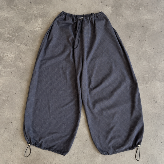 VT Rework : Custom Order Balloon Mens Trousers | Deadstock Japanese Oversized Fabric, Dark Grey