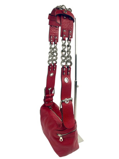 Red Bag With Large Chain Strap