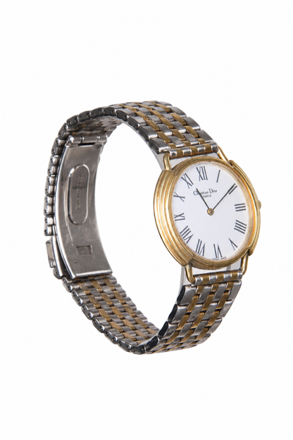 1990's Christian Dior Swiss 2351 Steel Watch | O/S, Gold and Silver