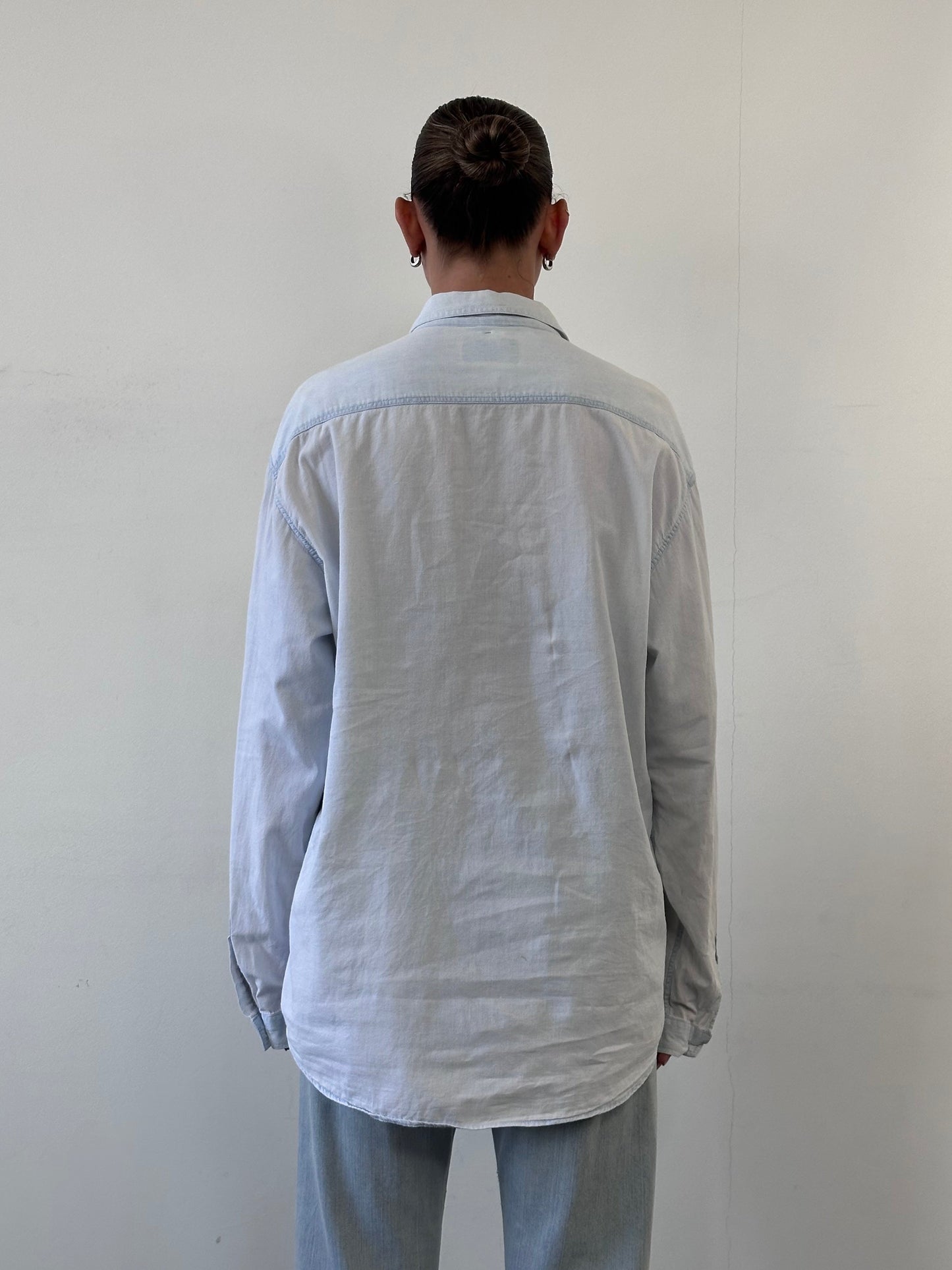 Armani Jeans Light Wash Denim Shirt - XL